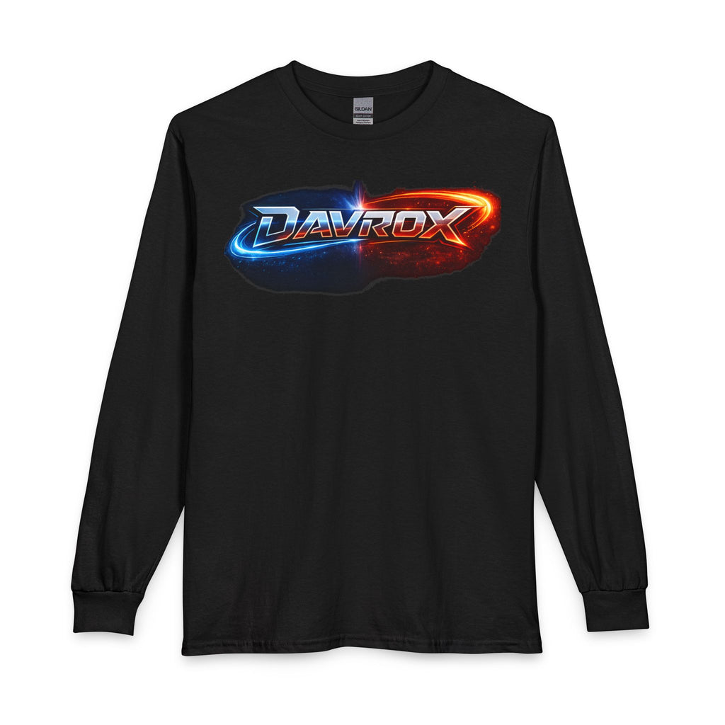 Dayrox Logo Long Sleeve T-Shirt — Retro Neon Sci‑Fi Gamer Tee