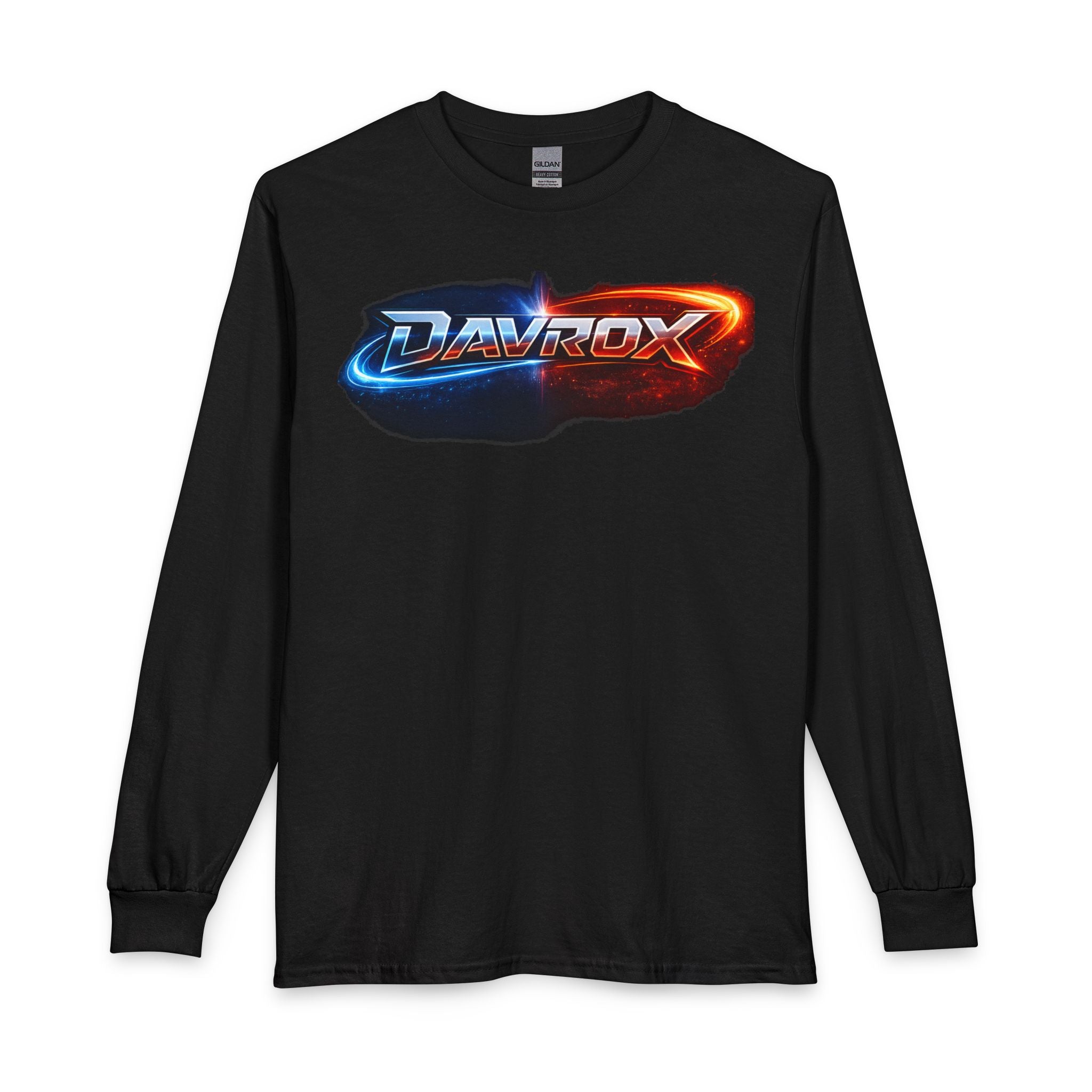 Dayrox Logo Long Sleeve T-Shirt — Retro Neon Sci‑Fi Gamer Tee